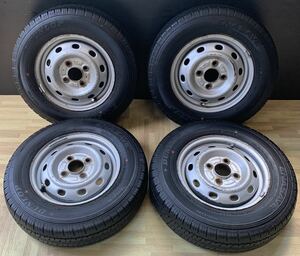 145/80r12 Dunlop Enasave 4本　2021年　サマータイヤ　４穴　PCD:100