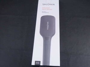 SALONIA/サロニア ストレート ヒートブラシ ブラック SL-012BK ヘアーアイロン