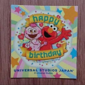 USJ バースデーシール ステッカー エルモ モッピー セサミストリート SESAME STREET 新品・未使用 非売品 レア品 かわいい