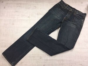 ギャップ GAP アメカジ Y2K ローライズ USEDウォッシュ ストレート デニムパンツ ジーンズ ボトムス メンズ ボタンフライ 30 紺