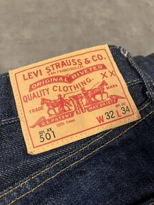 リーバイス ビンテージ クロージング LEVIS LEVI’S LVC 66 501XX BIG E トルコ製 W32 L34 裾上げなし リジット インディゴ