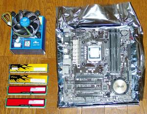 【動作品】ASUS　H97M-PLUSとIntel core i5-4690に16GBメモリーセット　