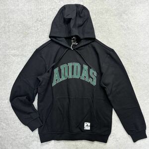 【格安送料】新品未使用 adidas 2XLサイズ アディダス パーカー スウェット フーディ プルオーバー ジム ビックロゴ ブラック 黒 正規品