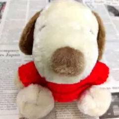 SNOOPY　赤いセーターぬいぐるみ　16cm