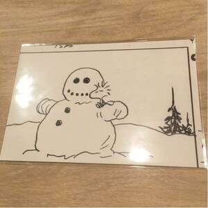 スヌーピーミュージアム 原画ポストカード ウッドストック 雪だるま 葉書 ハガキ はがき