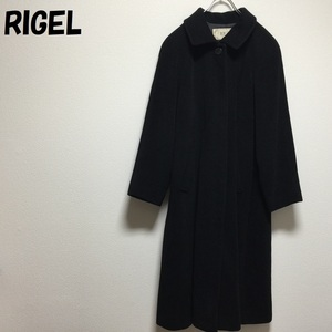 【人気】RIGEL/リゲル ウールステンカラーコート ブラック レディース/5230