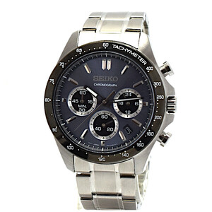 新品同様 セイコー 腕時計 スピリット クロノグラフ 8T63-00D0 ステンレススチール メンズ ブルー文字盤 SEIKO