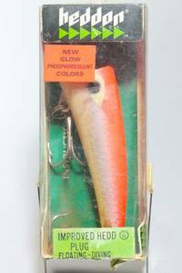 出品当日終了 オールド ヘドン ヘッドプラグ DPK グローカラー #8800 5/8oz Heddon Hedd Plug レーベル ホッパーストッパー シェイクスピア