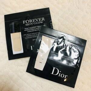 新品未使用　 今月入手　DIOR スキン フォーエヴァー フルイド グロウ1N＆　スキンヴェール 001 サンプル