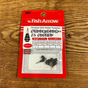 Fish Arrow フィッシュアロー FAダウンショットシンカー タングステン ＃1/32oz 0.9g 7pcs マットブラック 新品 4