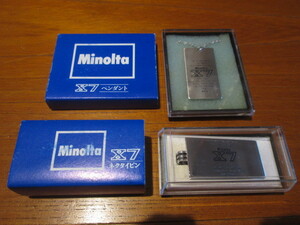 Minolta　X7　ペンダント・ネクタイピン　各1個◆販促品 
