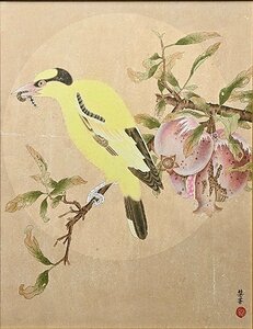 【 慧善 玄潭 榴枝黄鳥圖 ピエゾグラフ 限定1/30 額装 箱付 y033121 】中国世界奇絶書画協会顧問 日本内閣府認証顧問 中国絵画 仏教美術