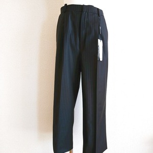 【新品】Sov.DOUBLE STANDARD CLOTHING（ソブ. ダブルスタンダードクロージング）パンツ 38 ブラック×ストライプ / 02092