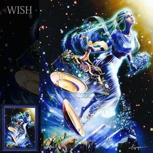 【真作】【WISH】KAGAYA「ライブラ(天秤座)」シルクスクリーン キャンバス仕様 約12号 大作 直筆サイン ◆美人 　 #24042126