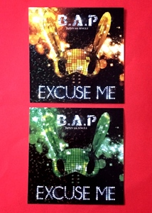 B.A.P ビエピ EXCUSE ME 日本版 店舗特典 ステッカー シール 2枚組 バンヨングク ヒムチャン ヨンジェ デヒョン ジョンオプ ゼロ 即決 貴重