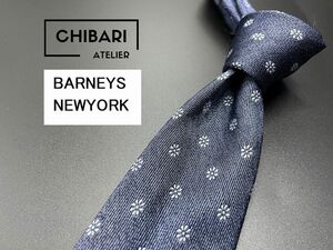 【超美品】BARNEYSNEWYORK　バーニーズニューヨーク　花柄　ネクタイ　3本以上送料無料　ネイビー　0404218