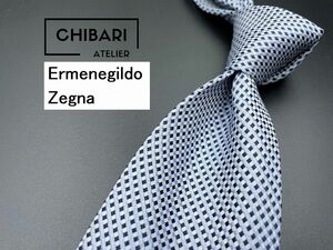 【超美品】ErmenegildoZegna　エルメネジルドゼニア　ドット柄　ネクタイ　3本以上送料無料　ブルーブラック系　0305201