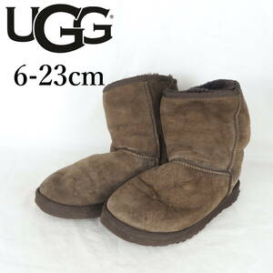 EB4130*UGG*アグ*レディースショートムートンブーツ*6-23cm*茶