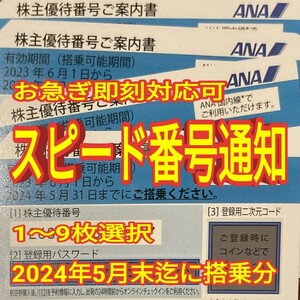 毎日10分スピード通知 ANA 全日空 株主優待券 1枚/2枚/3枚/4枚/5枚/6枚/7枚/8枚/9枚 国内 航空券 搭乗期限24年5月末まで(18a