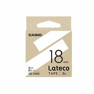 【新品】（まとめ） カシオ ラベルライター Lateco 詰め替え用テープ 18mm 白テープ 黒文字 【×3セット】