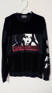 ヒステリックグラマー　HYSTERIC GLAMOUR　トレーナー　黒　ブラック　サイズＬ　送料無料