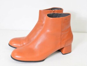 1551-24C0044★カンペール CAMPER 美品★KATIE ショートブーツ/ブーティ 38 オレンジブラウン 定価28600円 箱付き