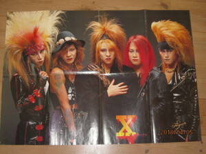 絶版◆約３０年前当時のＸポスターその⑦◆X JAPAN◆ヘビメタYOSHIKI　HIDEPATA　TAIJI　TОSHI　エックスインディーズバンド SMAPスマップ