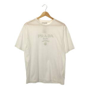 PRADA プラダ UJN815 S221 1052 RAISED LOGO ROUND NECK TEE レイズドロゴ ラウンドネック Tシャツ カットソー S ホワイト