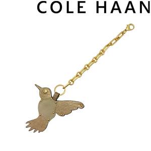 【中古】【非常に良い】COLE HAAN キーホルダー ブランド コールハーン バード バッグチャーム ブラウン×ゴールドR-CH-0556-06
