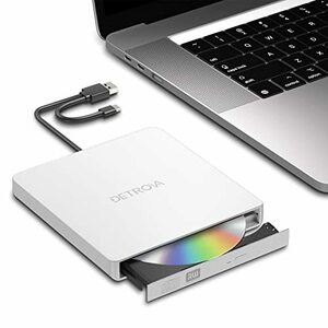 【訳有未使用】DETROVA 外付けDVD/CDドライブ DVDレコ CD/DVD-Rプレイヤー USB3.0…_C_1335