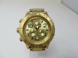 ◆ジャンク　NIXON　ニクソン　腕時計　THE42-20CHRONO　本体のみ　ゴールド系　現状品◆12710★