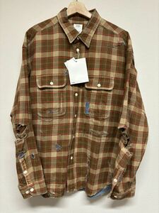 24 LUMBER CHECK L/S CRASH 3 BEIGE