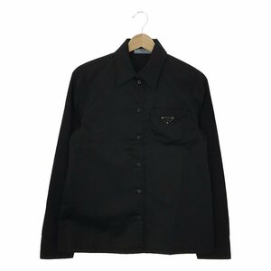 PRADA / プラダ | Poplin And Re-nylon Shirt シャツ | 38 | ブラック | レディース