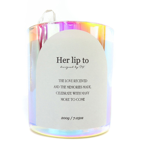 ハーリップトゥ Herlipto SELF LOVE CRYSTAL CANDLE キャンドル Golden Hour ロゴ 260g ピンク /SR17 レディース