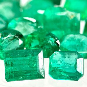 大量!!●天然エメラルドおまとめ20ct●a ルース 裸石 宝石 ジュエリー jewelry emerald beryl ベリル 緑玉 DI0 ②