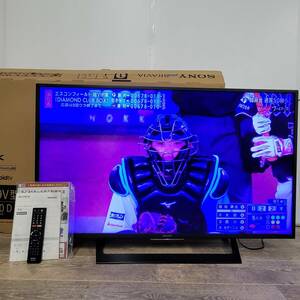 1円スタート SONY/ソニー 4K 49型 液晶テレビ 2017年製 KJ-49X7000D 動作OK/バックライト？に難あり 現状品/ジャンク扱い 24d菊RH 