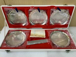 RM6975 AZUMA シルバープレート 銘々皿 フォーク 5客 カトラリー メッキ 0126