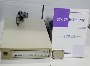 ●Logitec SCSI CD-R/RW UNIT LCW-RW8416/PE 外付け CDドライブ 再生まで確認 ターミネーター 説明書 CWR4416S-NB YAMAHA●送料無料