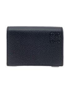 LOEWE◆3つ折り財布/-/BLK/無地/レディース/C660TR2X02