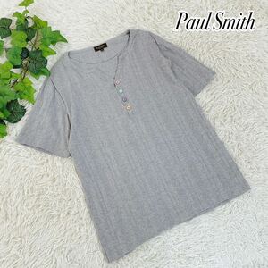 【美品】Paul Smith ポールスミス　半袖 カットソー Tシャツ マルチカラーボタン　スキッパー　グレー