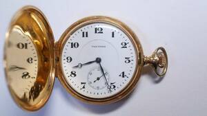 18金無垢(30g) ウォルサム 懐中時計 1919年～1920年頃 ケース付き WALTHAM アンティーク時計