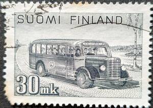 【外国切手】 フィンランド 1946-1947年 発行 郵便バン 消印付き