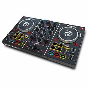 【中古】 Numark DJコントローラー ポータブル LEDライト 初心者向け Serato DJ Lite 2チャン