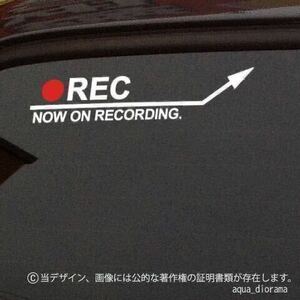 NOW RECORDING/録画中ステッカー:アロー右上WH karinドラレコ/モーター