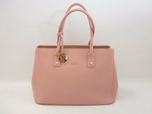 FURLA / フルラ トートバッグ ハンドバッグ レザー ロゴチャーム レディース ピンク