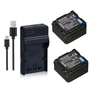 USB充電器 と バッテリー2個セット DC61 と Panasonic VW-VBG070互換