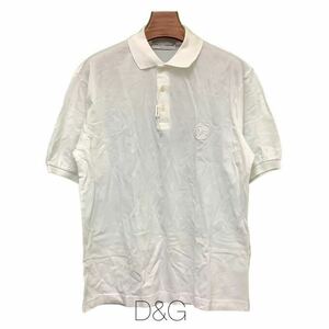 DOLCE&GABBANA, D&G, 半袖ポロシャツ ,ホワイト ,XLサイズ