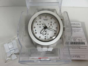 スウォッチ　アイロニー　SVCK4045AG　美品　Swatch　DIAPHANE　CHRONO　FULL-BLOODED　動作品　クオーツ　腕時計　専用ケース付　希少品