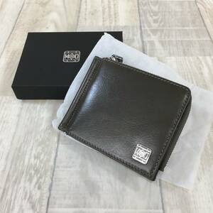 KZ8027★MOD : WRLD IC CHIP CLUB WALLET★カーキグレー 定価￥21780- モッドワールド 牛革 マネークリップ ミニマルウォレット