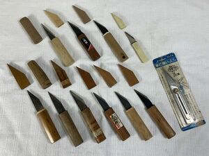 ◆GE73 小刀・切り出しナイフなど11点まとめ　銘入り含む（富士・力山他）◆Y
